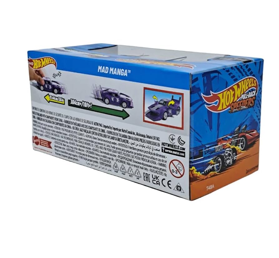 Amazon.com: Hot Wheels Pull-Back Speeders Mad Manga : Toys